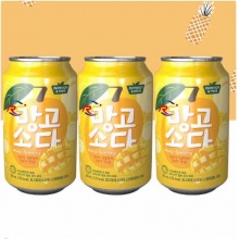 韩国芒果味碳酸饮料 350g.6连